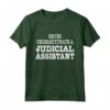 Never Underestimate a Judicial Assistant - Design Accattivante Maglietta per Impiegati Legali - Ideale per Mostrare Apprezzamento