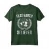 Flat Earth Believer Tshirt - Maglietta divertente per Scienziati Astrofisici - Regalo per appassionati della Terra Piatta e dello Spazio