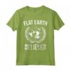 Flat Earth Believer Tshirt - Maglietta divertente per Scienziati Astrofisici - Regalo per appassionati della Terra Piatta e dello Spazio