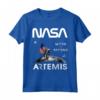 NASA Artemis Missione Astronauta Luna Bandiera USA Worm Logo Maglietta - Design Ufficiale NASA per Esploratori Spaziali