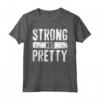 Strong And Pretty T-Shirt Strongman - Maglietta per allenamento da palestra - Idea Regalo per Uomini e Donne - Leg Day Dicendo Forte E Bella