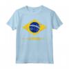 Maglietta Brasile Unisex Bambino Bandiera Brasiliana Verde Invecchiato - Ideale per Appassionati di Calcio - Acquista Online