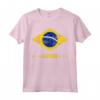 Maglietta Brasile Unisex Bambino Bandiera Brasiliana Verde Invecchiato - Ideale per Appassionati di Calcio - Acquista Online