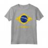 Maglietta Brasile Unisex Bambino Bandiera Brasiliana Verde Invecchiato - Ideale per Appassionati di Calcio - Acquista Online