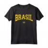 Brasile T Shirt Donna Uomo Bambini - Bandiera Brasile Verde Maglietta Calcio - Ideale per Appassionati e Regali