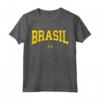 Brasile T Shirt Donna Uomo Bambini - Bandiera Brasile Verde Maglietta Calcio - Ideale per Appassionati e Regali