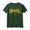 Brasile T Shirt Donna Uomo Bambini - Bandiera Brasile Verde Maglietta Calcio - Ideale per Appassionati e Regali
