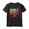 Powerlifting, Squat, Panchina, Deadlift - T-shirt per Sollevamento Pesi - Motivazionale per Fitness e Allenamento - Idea Regalo Palestra