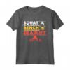 Powerlifting, Squat, Panchina, Deadlift - T-shirt per Sollevamento Pesi - Motivazionale per Fitness e Allenamento - Idea Regalo Palestra