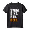 SWIM BIKE RUN BIRRA TRIATLETA - Triathlon Sport Uomo e Donne Maglietta - Regali Motivazionali per Triathleti - Ideale per Compleanno o Natale