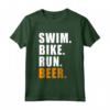 SWIM BIKE RUN BIRRA TRIATLETA - Triathlon Sport Uomo e Donne Maglietta - Regali Motivazionali per Triathleti - Ideale per Compleanno o Natale