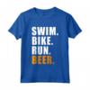 SWIM BIKE RUN BIRRA TRIATLETA - Triathlon Sport Uomo e Donne Maglietta - Regali Motivazionali per Triathleti - Ideale per Compleanno o Natale