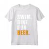 SWIM BIKE RUN BIRRA TRIATLETA - Triathlon Sport Uomo e Donne Maglietta - Regali Motivazionali per Triathleti - Ideale per Compleanno o Natale
