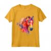 Idea Passione Cavalli Cavalieri - Acquerello Spruzzo Maglietta per Amanti dello Sport Equestre - Regalo Compleanno o Natale