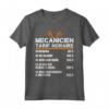 Regalo Divertente per Meccanico dell'Auto - Paga Oraria Meccanici - T-shirt con Diciture per Garage e Officina