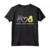 Pace, Amore Avocado - Retro Maglietta Amante dell'Avocado - Ideale per Compleanni e Festività - Design Unico per Amanti del Cibo