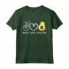 Pace, Amore Avocado - Retro Maglietta Amante dell'Avocado - Ideale per Compleanni e Festività - Design Unico per Amanti del Cibo