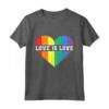 Gay Lesbiche Orgoglio - Vintage Arcobaleno Cuore LGBT Amore è Amore Maglietta - Abbigliamento Uguaglianza e Accettazione
