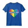Gay Lesbiche Orgoglio - Vintage Arcobaleno Cuore LGBT Amore è Amore Maglietta - Abbigliamento Uguaglianza e Accettazione