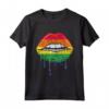 Goccia per Labbra Arcobaleno Vintage - LGBTQ Rainbow Lip Gay Pride Maglietta - Love is Love - Abbigliamento Pride per Uomo e Donna