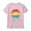 Goccia per Labbra Arcobaleno Vintage - LGBTQ Rainbow Lip Gay Pride Maglietta - Love is Love - Abbigliamento Pride per Uomo e Donna