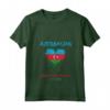 Donna Celebrazione della Bandiera Azera del Giorno dell'Indipendenza dell'Azerbaigian - Maglietta con Collo a V - Perfetta per il 28 Maggio 2024 - Design Vintage