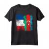 Radici Azere | Mezza Bandiera Francese | Francia Azerbaigian Maglietta - Mostra le tua radici con questo design unico!
