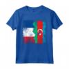 Radici Azere | Mezza Bandiera Francese | Francia Azerbaigian Maglietta - Mostra le tua radici con questo design unico!