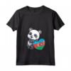 Donna Azerbaigian Heart Panda Pride Azerbaigian Flag Roots Regali Maglietta con Collo a V - Mostra il tuo Orgoglio per l'Azerbaigian