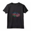 Donna Azerbaigian Bandiera Americana Cuore | Azerbaigian Roots USA Maglietta con Collo a V - Orgoglio Azerbaigiano per Donne Americane con Radici Azerbaigiane