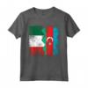 Azerbaigian Roots Mezza bandiera italiana | Italia Azerbaigian Kids Maglietta - Abbigliamento Patriotico per Tutta la Famiglia - Mostra le tua Radici con Stile