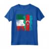 Azerbaigian Roots Mezza bandiera italiana | Italia Azerbaigian Kids Maglietta - Abbigliamento Patriotico per Tutta la Famiglia - Mostra le tua Radici con Stile