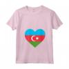 Donna Amore in Azerbaigian - Maglietta con Collo a V - Souvenir dell'Incredibile Repubblica dell'Azerbaigian