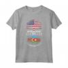 Azerbaigiani Radici Immigrati Genealogia USA Azerbaigian Maglietta - American Grown With Azerbaigianian Roots - Design Patriottico per Doppia Cittadinanza
