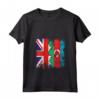Donna Azerbaigian Roots - Mezza Bandiera Britannica - Maglietta con Collo a V - Ideale per Compleanno o Festa della Mamma