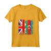 Donna Azerbaigian Roots - Mezza Bandiera Britannica - Maglietta con Collo a V - Ideale per Compleanno o Festa della Mamma