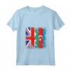 Donna Azerbaigian Roots - Mezza Bandiera Britannica - Maglietta con Collo a V - Ideale per Compleanno o Festa della Mamma