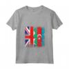Donna Azerbaigian Roots - Mezza Bandiera Britannica - Maglietta con Collo a V - Ideale per Compleanno o Festa della Mamma