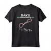 Baku Circuito Formula Auto da Corsa Azerbaigian - Maglietta Prezzo Principale per Appassionati di Automobilismo