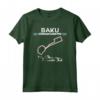 Baku Circuito Formula Auto da Corsa Azerbaigian - Maglietta Prezzo Principale per Appassionati di Automobilismo