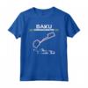 Baku Circuito Formula Auto da Corsa Azerbaigian - Maglietta Prezzo Principale per Appassionati di Automobilismo