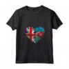 Donna Azerbaigian Roots | Mezza Bandiera Britannica | Maglietta UK Azerbaigian con Collo a V - Ideale per Compleanno, Festa della Mamma o Natale
