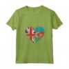 Donna Azerbaigian Roots | Mezza Bandiera Britannica | Maglietta UK Azerbaigian con Collo a V - Ideale per Compleanno, Festa della Mamma o Natale