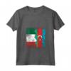 Donna Azerbaigian Roots Mezza bandiera italiana | Italia Azerbaigian Kids Maglietta con Collo a V - Mostra le tue radici con questa maglietta unica