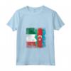 Donna Azerbaigian Roots Mezza bandiera italiana | Italia Azerbaigian Kids Maglietta con Collo a V - Mostra le tue radici con questa maglietta unica