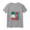 Donna Azerbaigian Roots Mezza bandiera italiana | Italia Azerbaigian Kids Maglietta con Collo a V - Mostra le tue radici con questa maglietta unica
