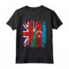 Azerbaigian Bandiere del Regno Unito | Radici dell'Azerbaigian britannico Maglietta - Abbigliamento Vintage per Mamma, Papà e Bambini
