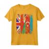 Azerbaigian Bandiere del Regno Unito | Radici dell'Azerbaigian britannico Maglietta - Abbigliamento Vintage per Mamma, Papà e Bambini