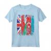 Azerbaigian Bandiere del Regno Unito | Radici dell'Azerbaigian britannico Maglietta - Abbigliamento Vintage per Mamma, Papà e Bambini