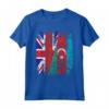 Azerbaigian Bandiere del Regno Unito | Radici dell'Azerbaigian britannico Maglietta - Abbigliamento Vintage per Mamma, Papà e Bambini